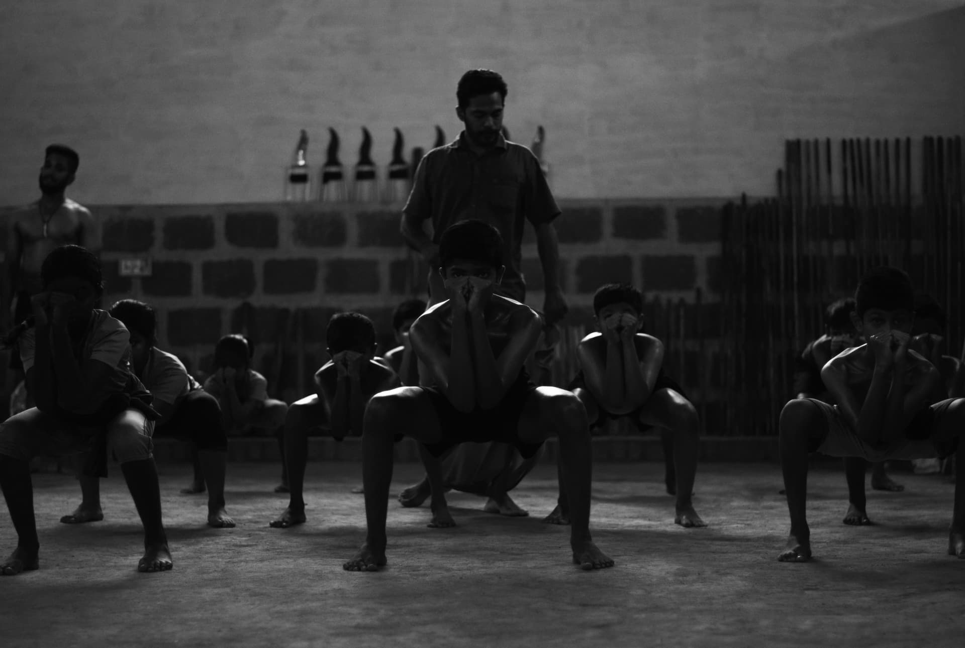 Gurukkal Sumesh Subramanian with traditional Kalaripayattu weapons